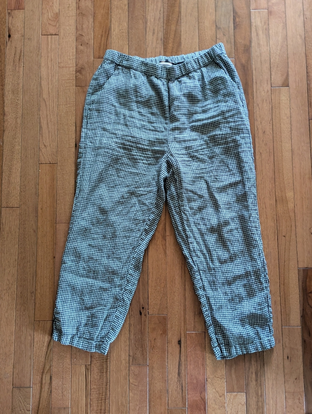 Quince Linen Gigham Pants - Picture 2 of 2